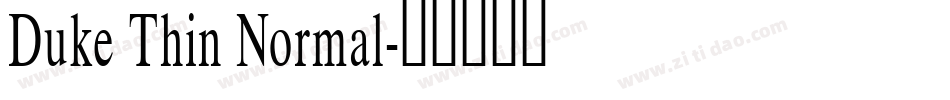 Duke Thin Normal字体转换